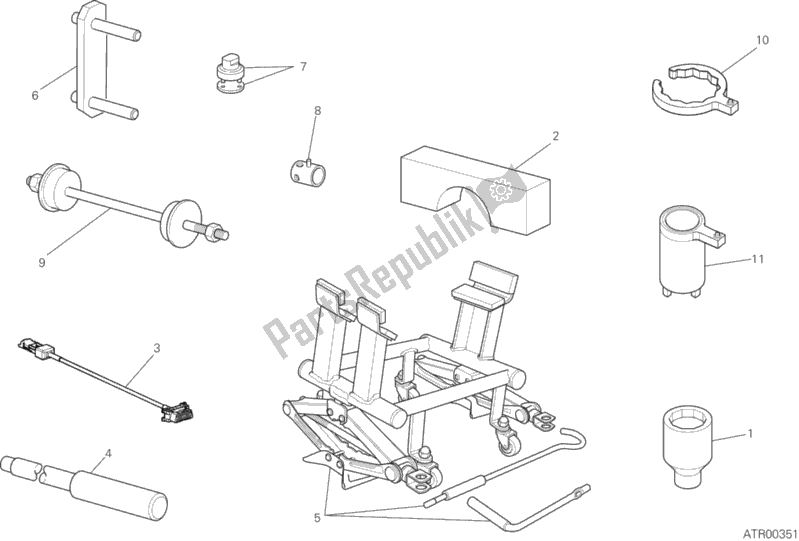 All parts for the 01b - Workshop Service Tools of the Ducati Multistrada 950 USA 2017